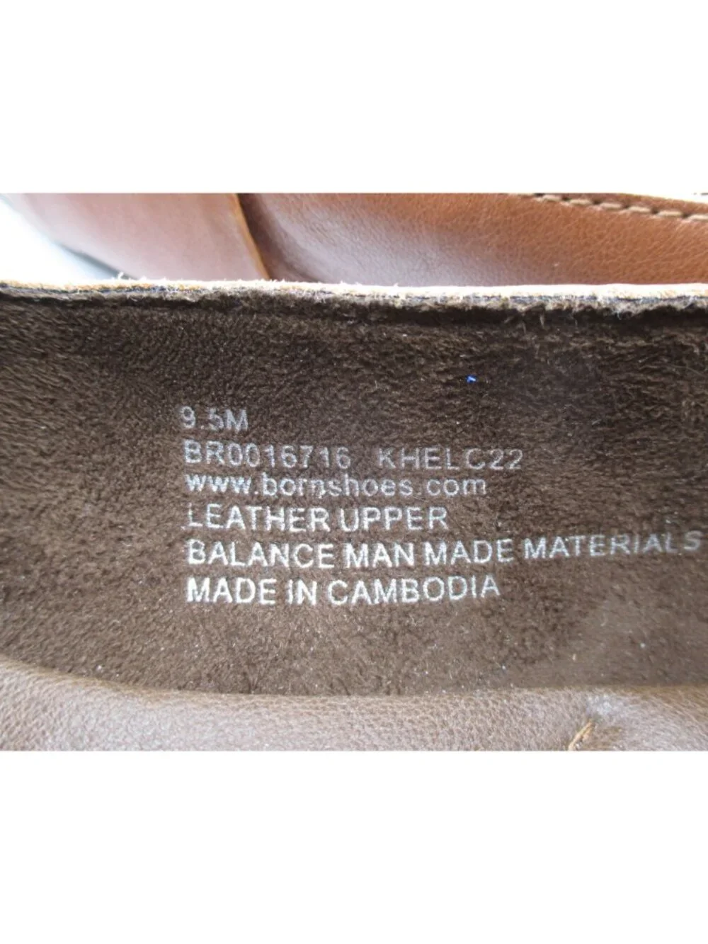 Born Carrine Leather Loafer Brown 9.5 Women’s Preppy Tailored Flat With Bow
